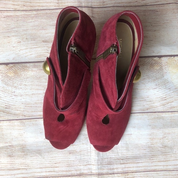 Michael Kors Red Booties - Picture 7 of 11